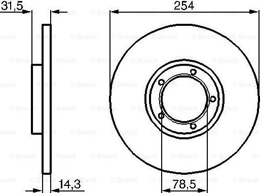 BOSCH 0 986 478 345 - Тормозной диск unicars.by