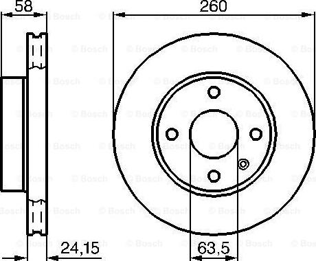 BOSCH 0 986 478 346 - Тормозной диск unicars.by