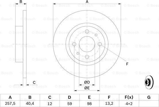 BOSCH 0 986 478 343 - Тормозной диск unicars.by