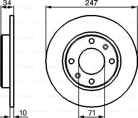 BOSCH 0 986 478 359 - Тормозной диск unicars.by