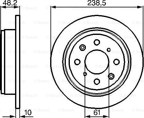 BOSCH 0 986 478 350 - Тормозной диск unicars.by