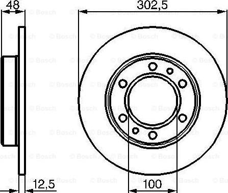 BOSCH 0 986 478 304 - Тормозной диск unicars.by