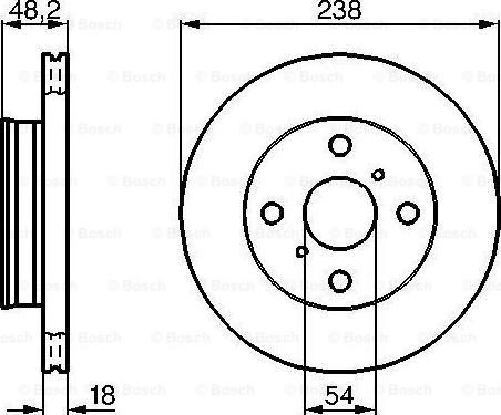 BOSCH 0 986 478 385 - Тормозной диск unicars.by