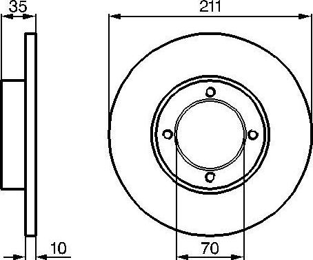 BOSCH 0986478338 - Тормозной диск unicars.by