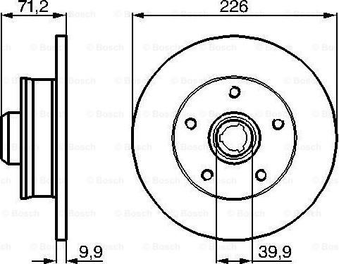 BOSCH 0 986 478 332 - Тормозной диск unicars.by