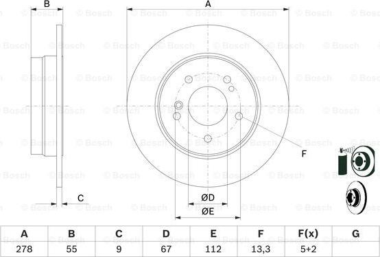 BOSCH 0 986 478 325 - Тормозной диск unicars.by