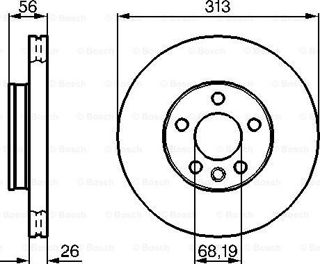 BOSCH 0 986 478 296 - Тормозной диск unicars.by