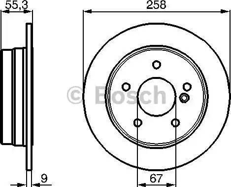 BOSCH 0 986 478 255 - Тормозной диск unicars.by