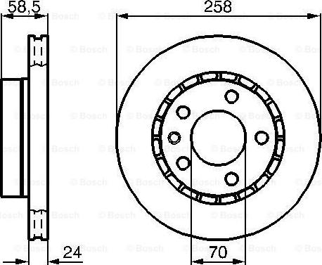 BOSCH 0 986 478 265 - Тормозной диск unicars.by