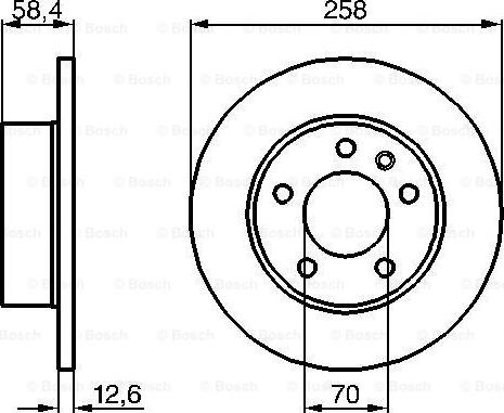 BOSCH 0 986 478 266 - Тормозной диск unicars.by