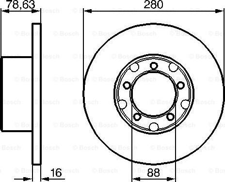 BOSCH 0 986 478 201 - Тормозной диск unicars.by