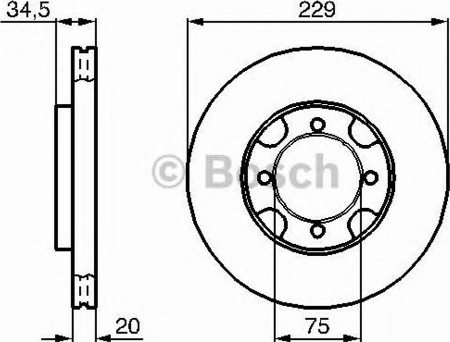 BOSCH 0 986 478 207 - Тормозной диск unicars.by