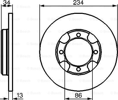 BOSCH 0 986 478 282 - Тормозной диск unicars.by