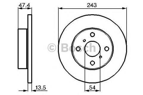 BOSCH 0986478222 - Тормозной диск unicars.by