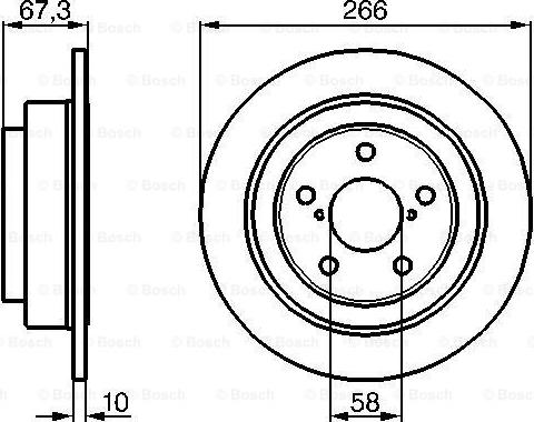 BOSCH 0 986 478 799 - Тормозной диск unicars.by