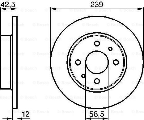 BOSCH 0 986 478 747 - Тормозной диск unicars.by