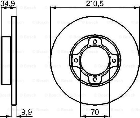 BOSCH 0 986 478 755 - Тормозной диск unicars.by