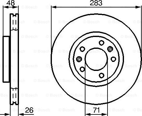 BOSCH 0 986 478 732 - Тормозной диск unicars.by