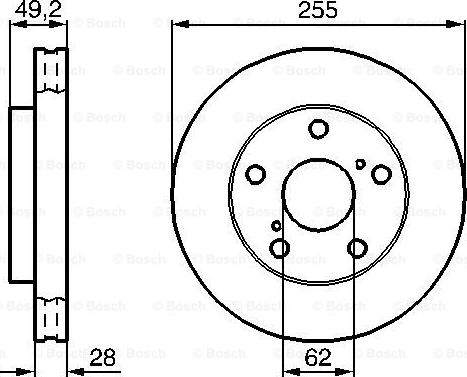 BOSCH 0 986 478 726 - Тормозной диск unicars.by