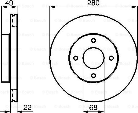 BOSCH 0 986 478 728 - Тормозной диск unicars.by