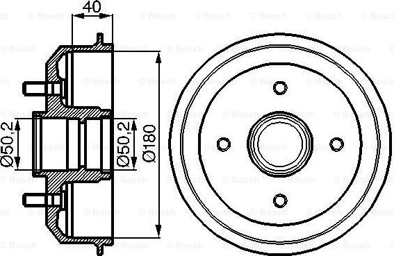 BOSCH 0 986 477 099 - Тормозной барабан unicars.by