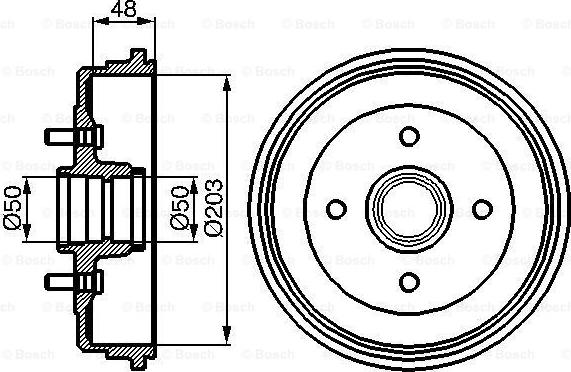 BOSCH 0 986 477 049 - Тормозной барабан unicars.by