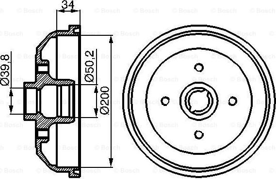 BOSCH 0 986 477 040 - Тормозной барабан unicars.by