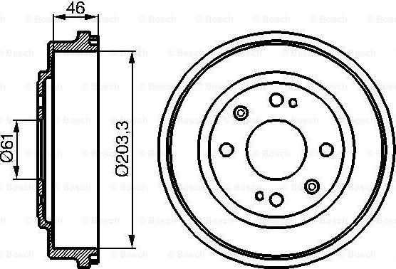 BOSCH 0 986 477 059 - Тормозной барабан unicars.by