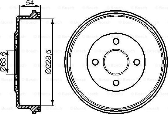 BOSCH 0 986 477 051 - Тормозной барабан unicars.by