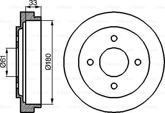 BOSCH 0 986 477 069 - Тормозной барабан unicars.by