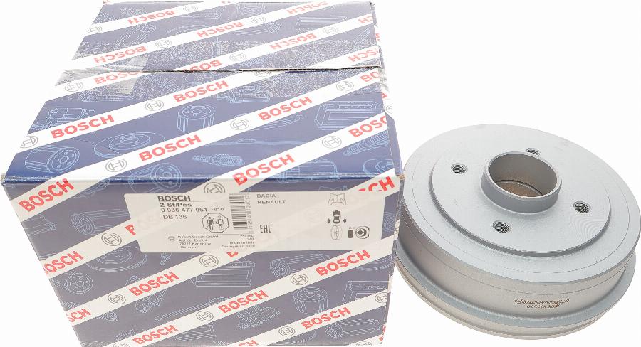 BOSCH 0 986 477 061 - Тормозной барабан unicars.by