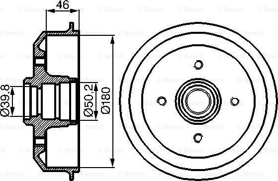 BOSCH 0 986 477 015 - Тормозной барабан unicars.by