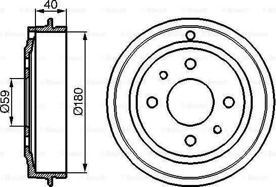 BOSCH 0 986 477 083 - Тормозной барабан unicars.by