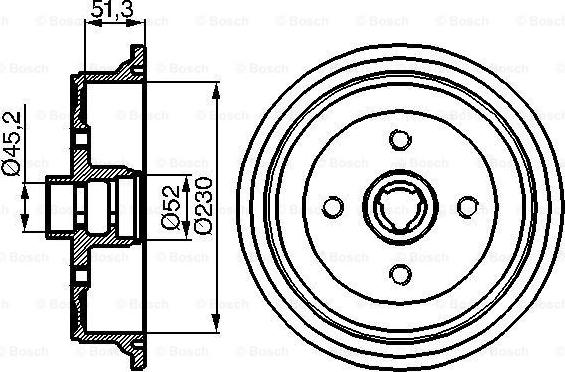 BOSCH 0 986 477 029 - Тормозной барабан unicars.by