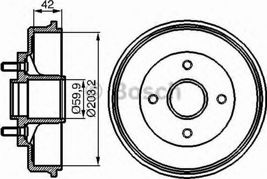 BOSCH 0986477072 - Тормозной барабан unicars.by