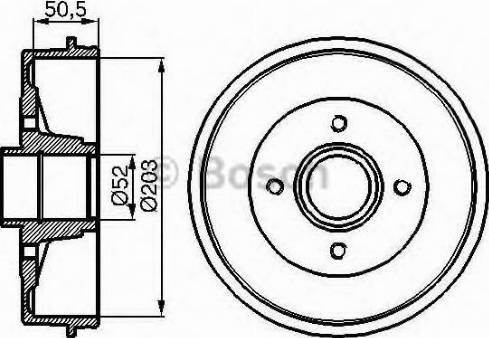 BOSCH 0 986 477 077 - Тормозной барабан unicars.by