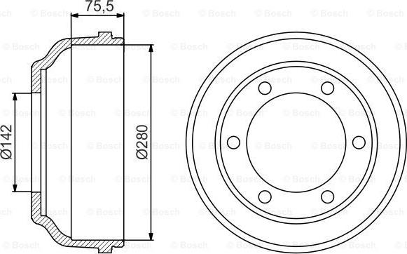 BOSCH 0 986 477 195 - Тормозной барабан unicars.by