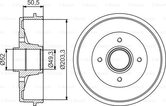 BOSCH 0 986 477 196 - Тормозной барабан unicars.by