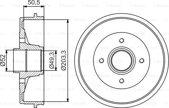 BOSCH 0 986 477 197 - Тормозной барабан unicars.by