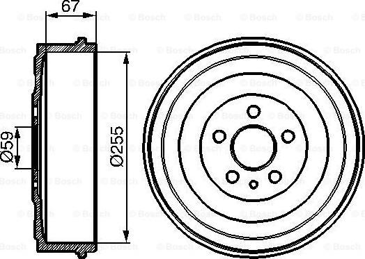 BOSCH 0 986 477 144 - Тормозной барабан unicars.by