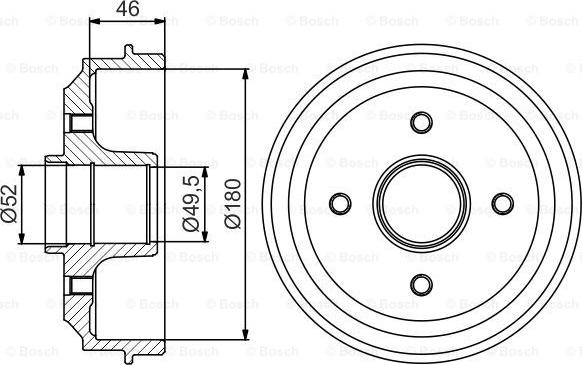 BOSCH 0 986 477 155 - Тормозной барабан unicars.by