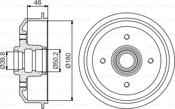 BOSCH 0 986 477 150 - Тормозной барабан unicars.by