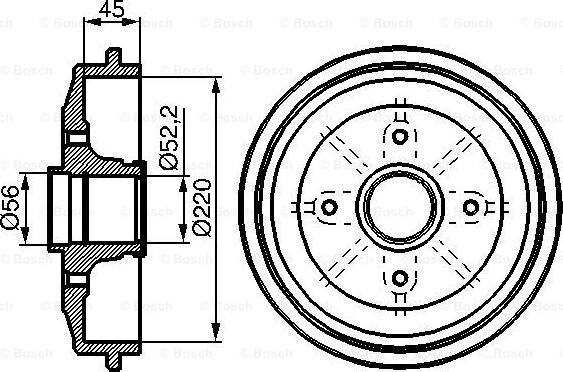 BOSCH 0 986 477 151 - Тормозной барабан unicars.by