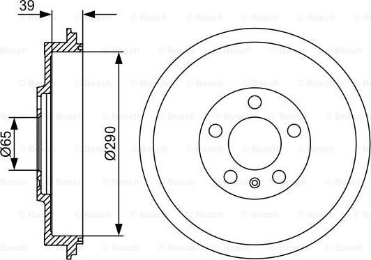 BOSCH 0 986 477 152 - Тормозной барабан unicars.by