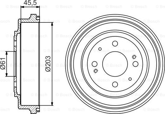 BOSCH 0 986 477 166 - Тормозной барабан unicars.by