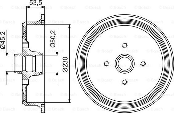 BOSCH 0 986 477 160 - Тормозной барабан unicars.by