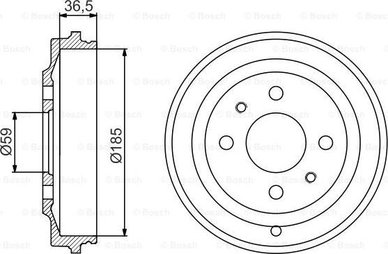 BOSCH 0 986 477 161 - Тормозной барабан unicars.by