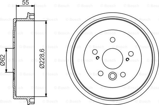 BOSCH 0 986 477 168 - Тормозной барабан unicars.by