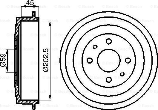 BOSCH 0 986 477 109 - Тормозной барабан unicars.by