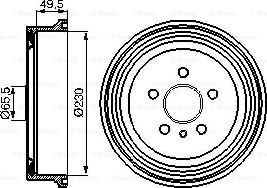 BOSCH 0 986 477 104 - Тормозной барабан unicars.by